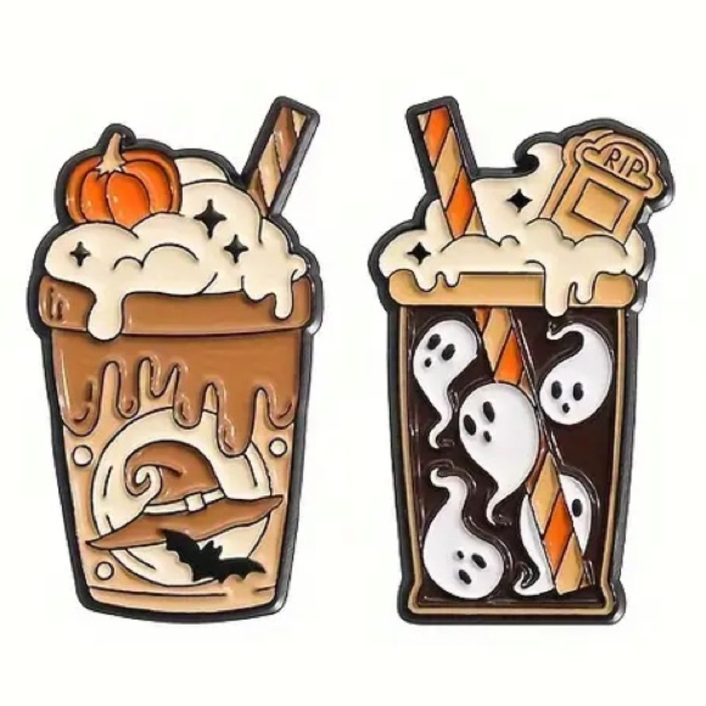 Halloween Coffee Drink Collector Pins